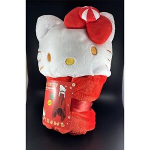 NWT Hello Kitty Hooded Throw with Hand Pockets - Christmas 30x50